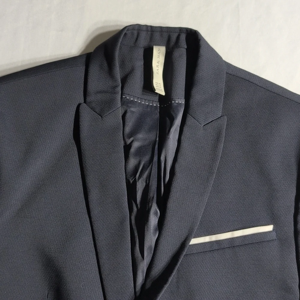 Zara Man Essentials Blue Blazer Size 36